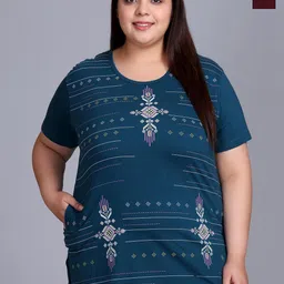 IN Love Pack of 2 Printed Plus Size Cotton LoungeT-Shirt-image-87