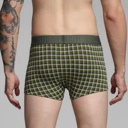 Jack & Jones Men Pack Of 2 Checked Cotton Outer Elastic Trunk image 4