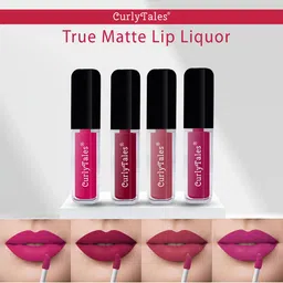 CurlyTales Set of 4 True Matte Lip Color with Vitamin E 4 ml - Shade 05, 07, 08, 12-21