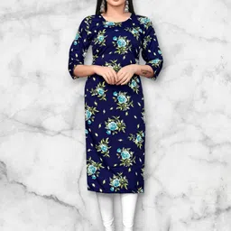 MANTRA DESIGNER Women Blue Crepe Kurtas-picture-35