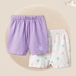 Nauti Nati Pack Of 2 Unisex Kids Printed Cotton  Antimicrobial Technology Trendy Shorts-image-74
