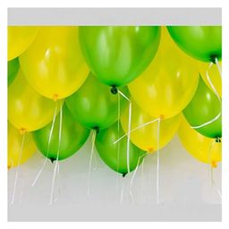 Balloon Junction Metallic Balloons Pack of 50 - Yellow & Green-16