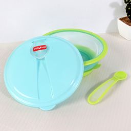 Babyhug Suction Bowl With Spoon Blue Green - 300 ml-27