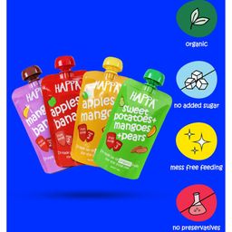 Happa Organic Mixed Fruit Variety Puree Pack of 4 - 100 gm each-image-44