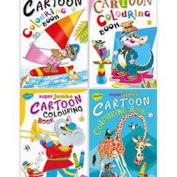 Sawan Super Jumbo Cartoon Colouring Books Pack of 4 - English-11