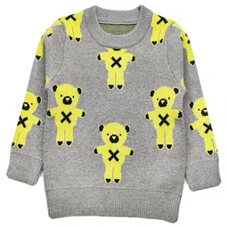 Kookie Kids Full Sleeves Printed Sweater - Grey-picture-39