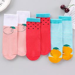Cutewalk by Babyhug Socks Pack of 3 Pairs - Multicolour-image-50