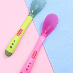 Babyhug Heat Sensitive Spoons Pack of 2 - Green Pink-image-41