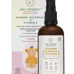Juicy Chemistry Organic Almond Calendula & Vitamin E Baby Massage Oil - 100 ml-image-4