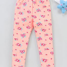Babyhug Full Length Leggings Floral Print - Pink-image-89