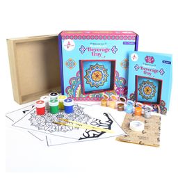 Kalakaram Make Your Own Mandala Art Beverage Tray DIY Activity Box - Multicolour-79