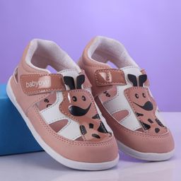 Babyoye Casual Shoes Giraffe Patch - Peach-image-8