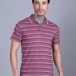 Yoorix Men Striped Polo Collar Cotton T-shirt-picture-15