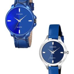 CASADO Men Pack of 2 Round Dial & Straps Analogue Watch COMBO-313-814-BLUE-image-38