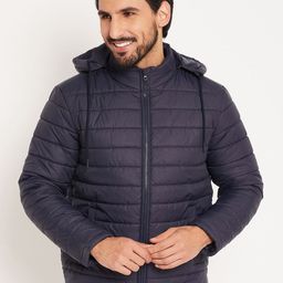 VERO AMORE Men Solid Hooded Quilted Jacket-image-43