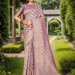 Anouk Woven Design Organza Banarasi Saree-30