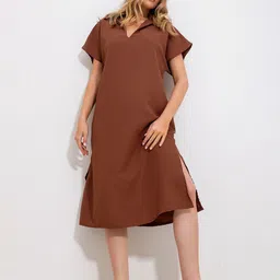 Trend Alacati stili Flutter Sleeve A-Line Dress-image-15