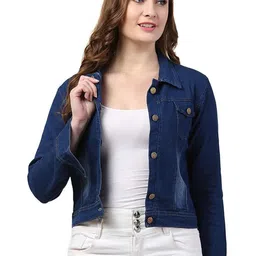 Cloth Bites Women Floral Denim Jacket with Patchwork-image-95