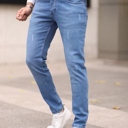 Trendyol Men Mildly Distressed Light Fade Mid-Rise Jeans-94