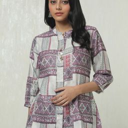 Soch Linen Mandarin Collar Printed Tunic-picture-7