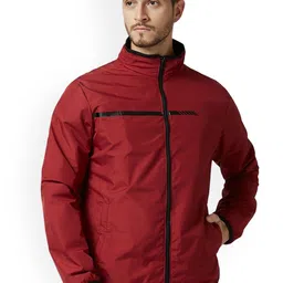Zeel Men Windcheater Longline Open Front Jacket-12