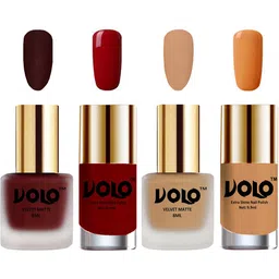 VOLO Set Of 4 Velvet Matte & Extra Shine Nail Polish-8 ml & 9.9 ml Each Shade 23-42-31-50 image 1