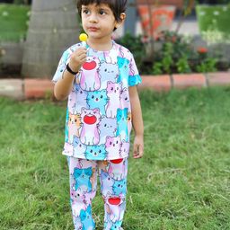 ALANTA Boys Printed T-shirt with Trousers-38