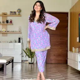 KALINI Women Floral Embroidered Regular Kurta with Palazzos-picture-56