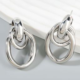 StyleCast Silver-Plated Classic Drop Earrings-image-45