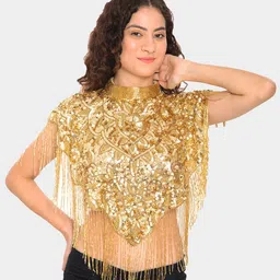 HAUTEMODA Women Embellished Waterfall Shrug-picture-57