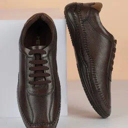 Metro Men Leather Driving Shoes-picture-45