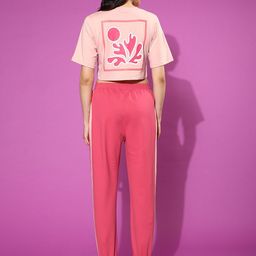 JUNEBERRY Red Strappy Crop Top With Trouser Co-Ords Set-image-53
