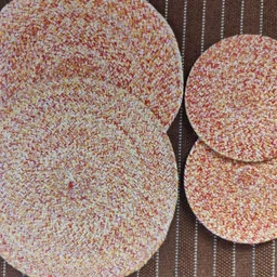 BulkySanta Red 4 Pcs Round Table Placemats-image-83