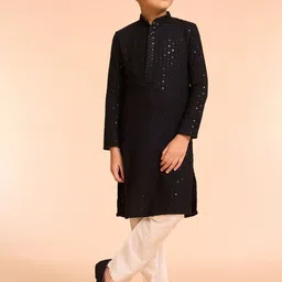 Manyavar Boys Woven Design Kurta with Pyjama-image-28