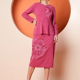 Antheaa Embellished stretchable Top With Skirt Co-Ords-picture-16