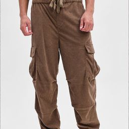 Snitch Men Comfort Loose Fit Cargos Trousers-image-38