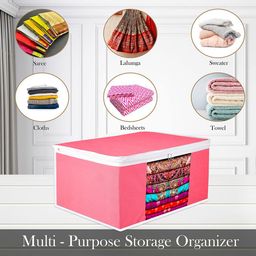 Kuber Industries Pink Set of 3 Regular Multi-Utility Organisers image 5