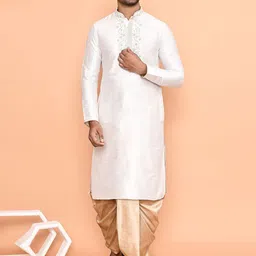 Arihant Rai Sinha Men Embroidered Regular Thread Work Kurta with Dhoti Pants-image-38