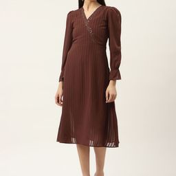 Moda Rapido Georgette Fit & Flare Midi Dress-image-30