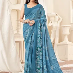 DURGA EMPORIO Floral Pure Georgette Saree-image-95