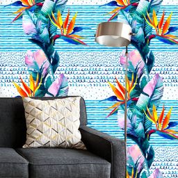 ArtzFolio Printed UV-Resistant Anti-Bacterial Watercolor Floral Leaves Peel & Stick Wallpaper-image-23