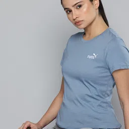 Puma Essentials Small No.1 Brand Logo Embroidered Pure Cotton T-shirt-picture-9