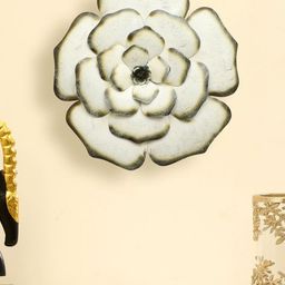 vedas Mystic Indiana White & Brown Royal Flower Medium Wall Plates-image-17