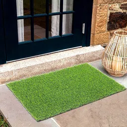 Kuber Industries Green Resilient Waterproof Doormats-40