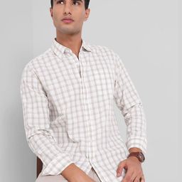Peregrine by Pantaloons Gingham Checked Pure Cotton Casual Shirt-picture-18