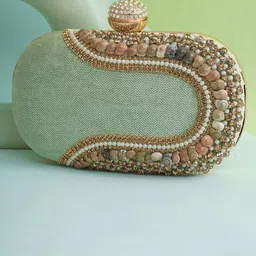 FOR THE BEAUTIFUL YOU Embroidered Box Clutch-43
