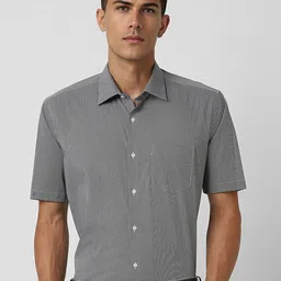 Van Heusen Men Spread Collar Micro Ditsy Printed Cotton Formal Shirt-image-97
