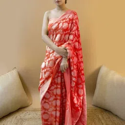 VILLE FASHION Floral Zari Art Silk Banarasi Saree-picture-10