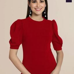 Mast & Harbour Puff Sleeve Top Pack of 2-image-81