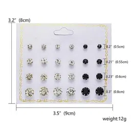 Honbon Set Of 12 Pearls Beaded Circular Shape Studs image 2